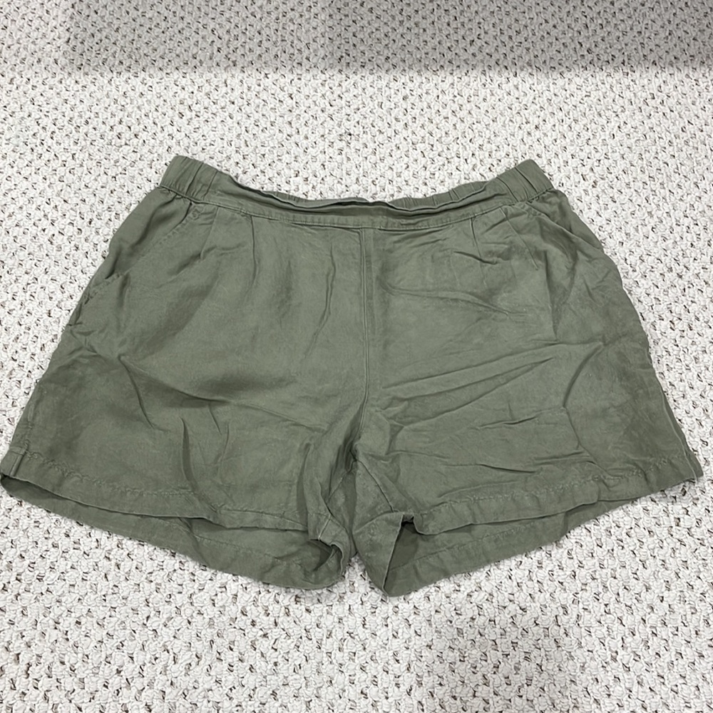 A New Day Green Linen Shorts, women's size L